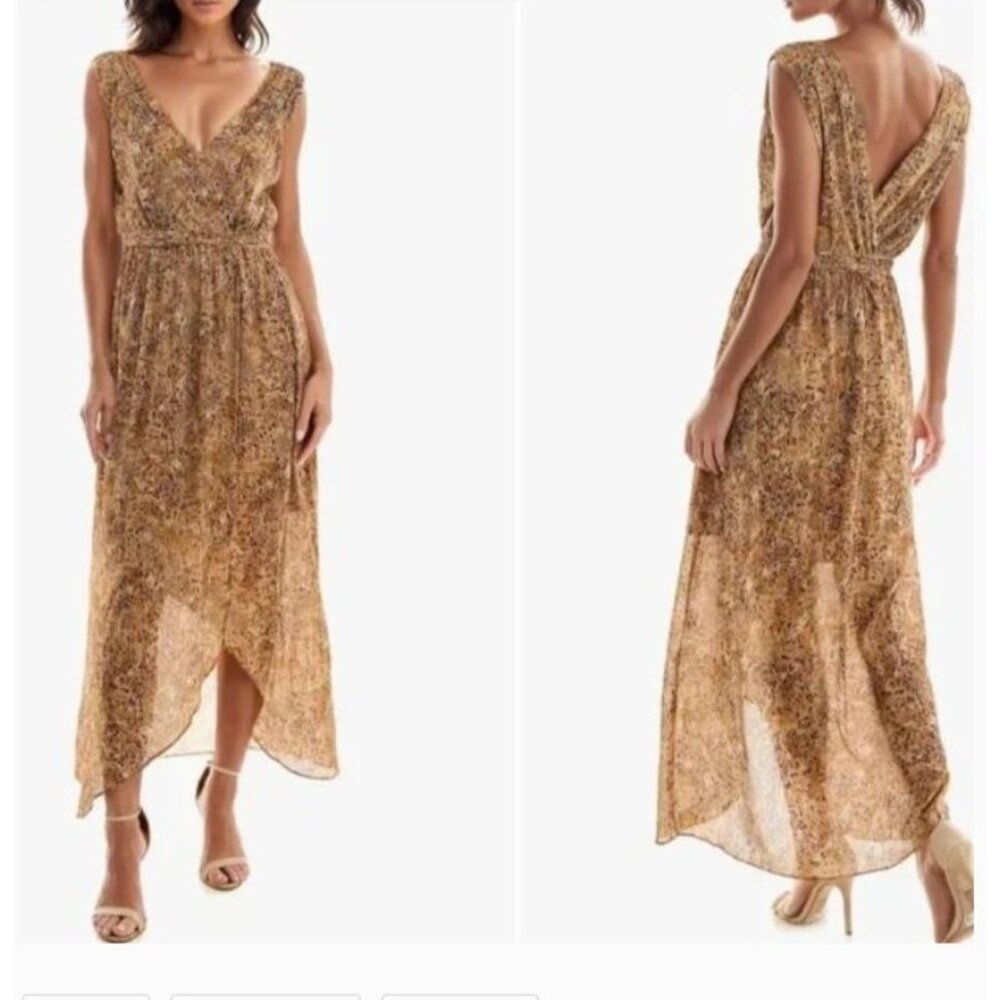 Whistling In the Wind Neutral Maxi Dress Socialite M WDR121204-N NWOT